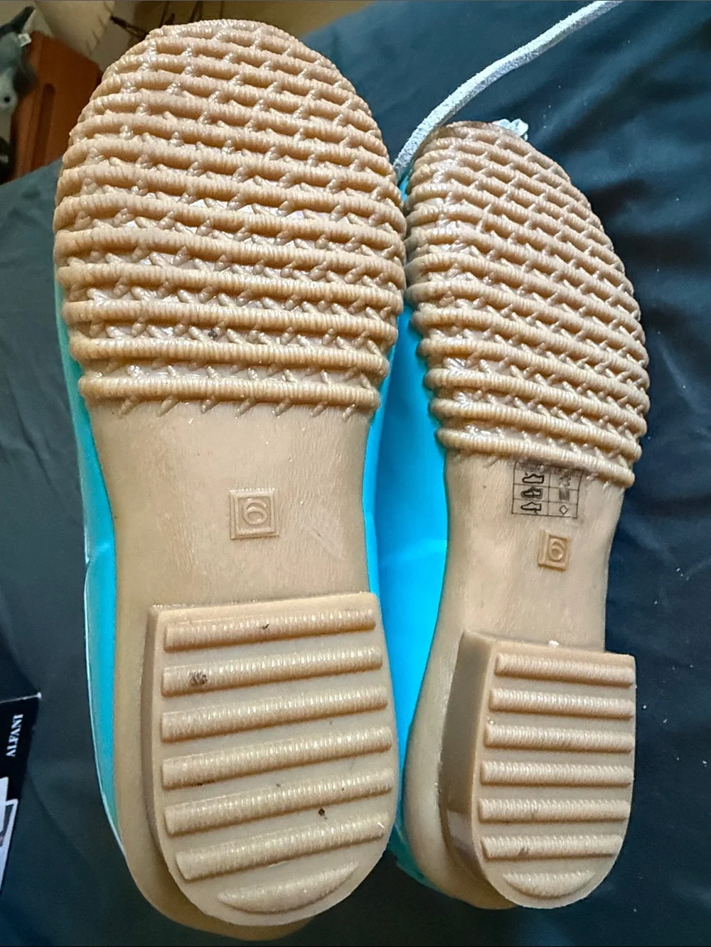 Jack Rogers Teal and Cream Duck Boots